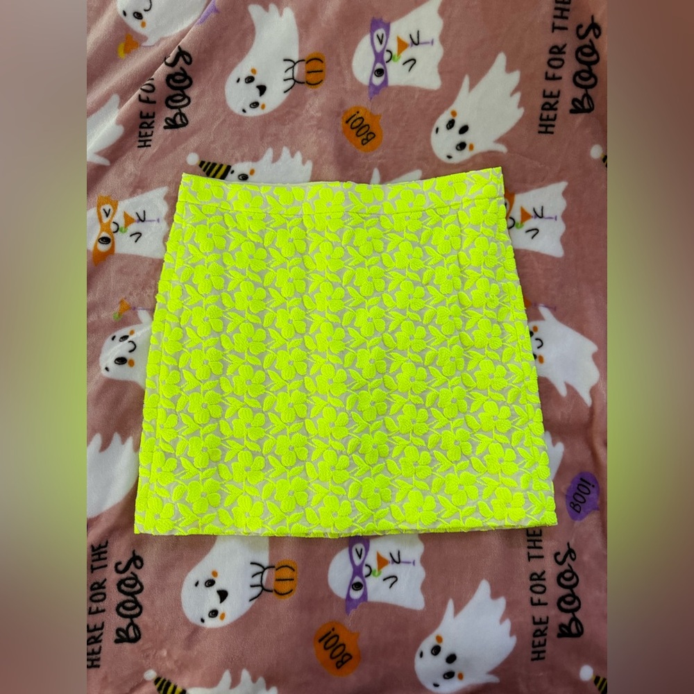 J. Crew Neon Yellow Lace Dress